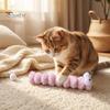 Игрушка-пищалка Caterpillar Cat, Плюшевая игрушка, Набитая, Для жевания, Котенка, Дрожащая, С хвостовым шариком, Для кусания, Пинания, Веселья, Интерактивная, Охота