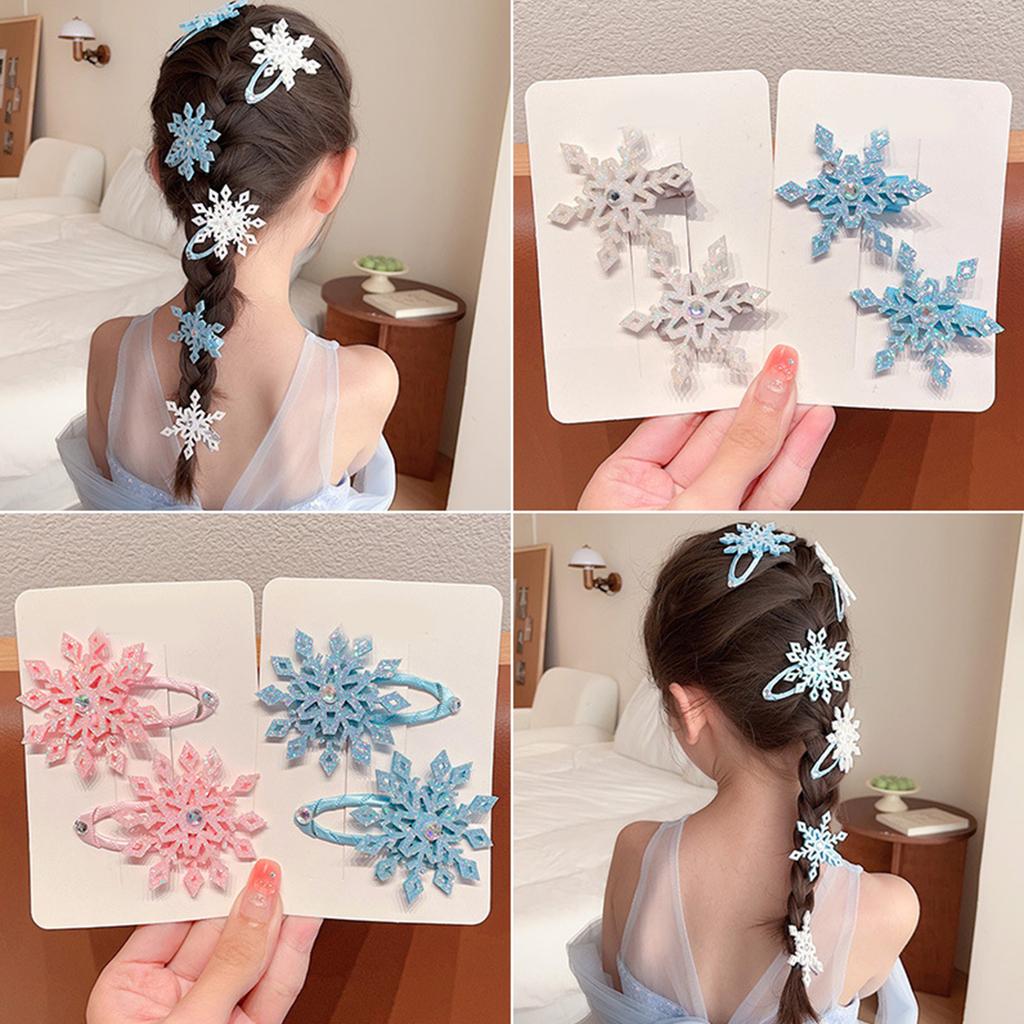 Заколка-снежинка Рождественская заколка Милая рождественская плоская заколка Шпилька Рождественская элегантная заколка для пучков