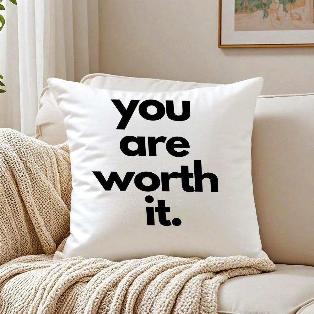 Black White Quote Pillow Modern Decor Cushion Cushion Cover Pillowcase Antidustmite living Room Sofa Decor Cushion Room