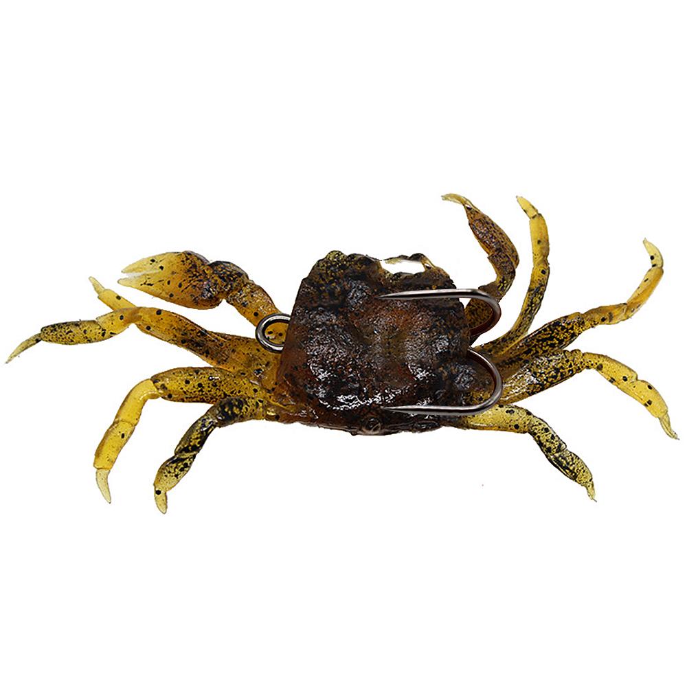 3 PCS 10cm 30g Soft Fishing Lures Crab Artificial Bait Soft Fish Bait with Sharp Hook