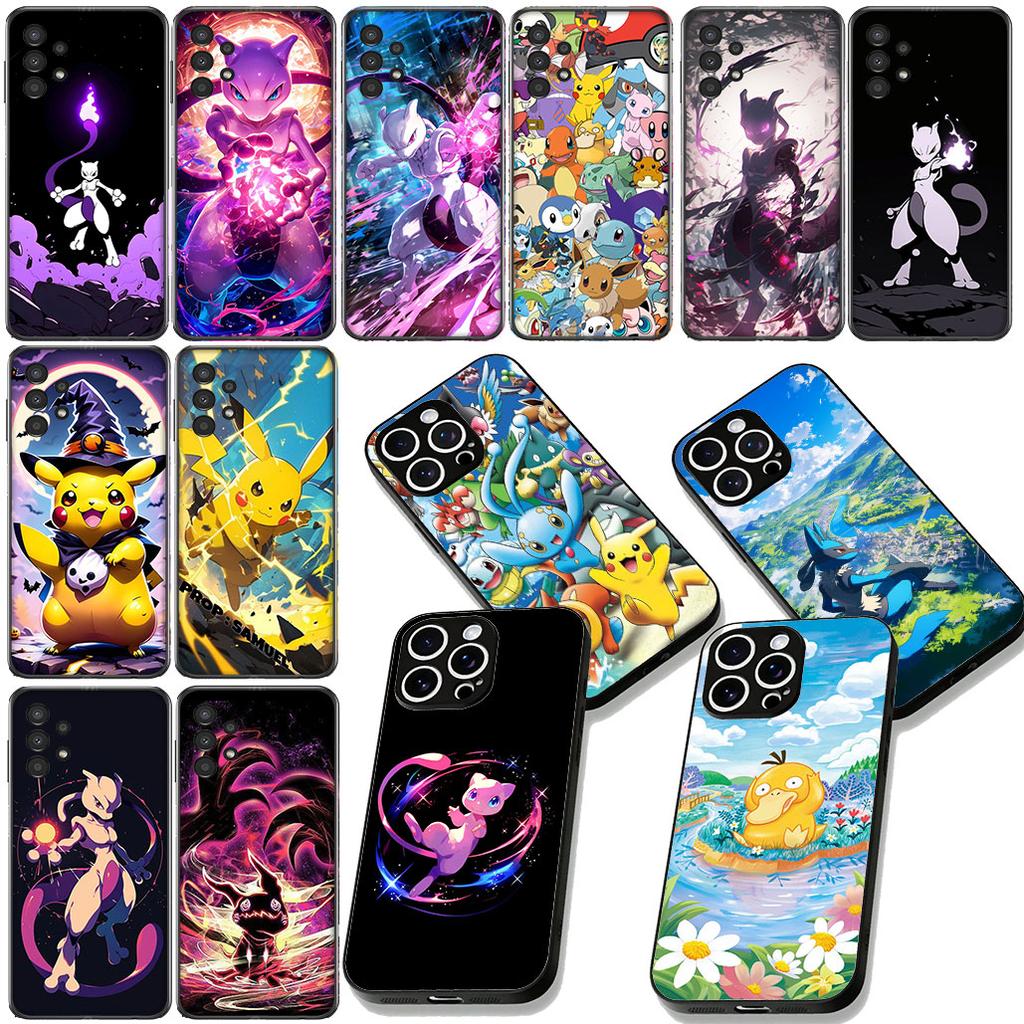 P-Pikachus Mew P-Pokemons Mewtwo Cover for Motorola Moto G86 G14 G35 G34 G45 G55 G67 G75 G85 G24 G15 G54 G57 Power Phone Case