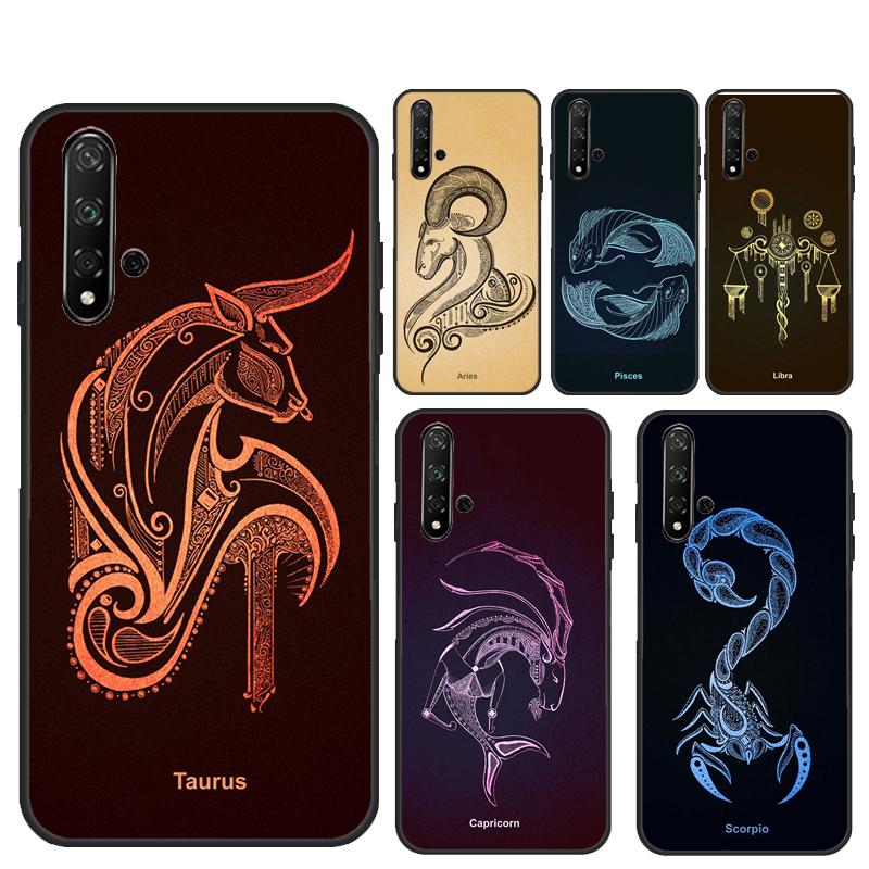 Zodiac Sign For Huawei Nova 9 10 SE 5T 12s 12i 11i Y91 Y90 Y60 Y70 Y72 Y61 P20 P40 P30 Lite P60 Pro Case
