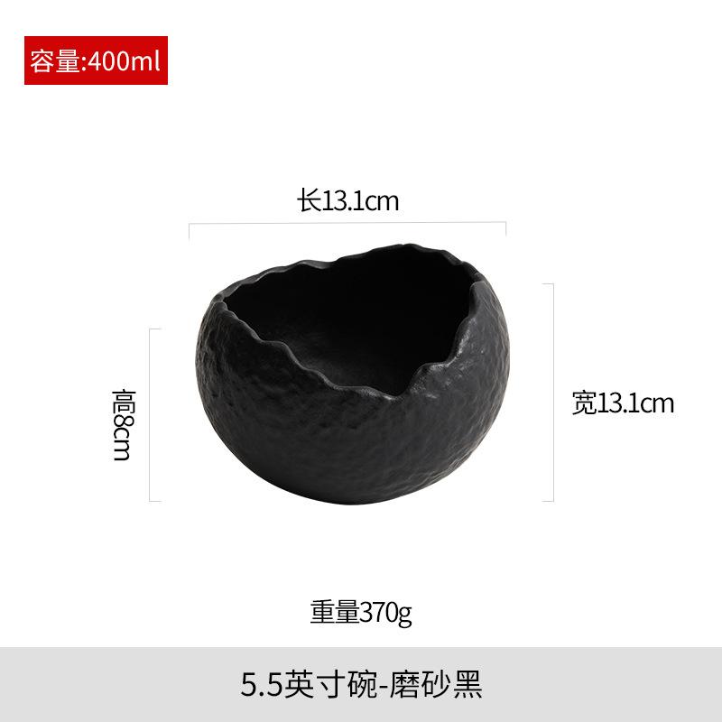 Белая керамическая суповая миска, бытовая десертная миска в японском стиле, креативная миска неправильной формы для фруктового салата