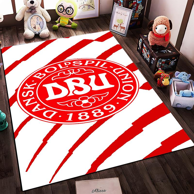 Denmark Football Association printed anti-slip carpet is suitable for use in the living room and bedroom sofa