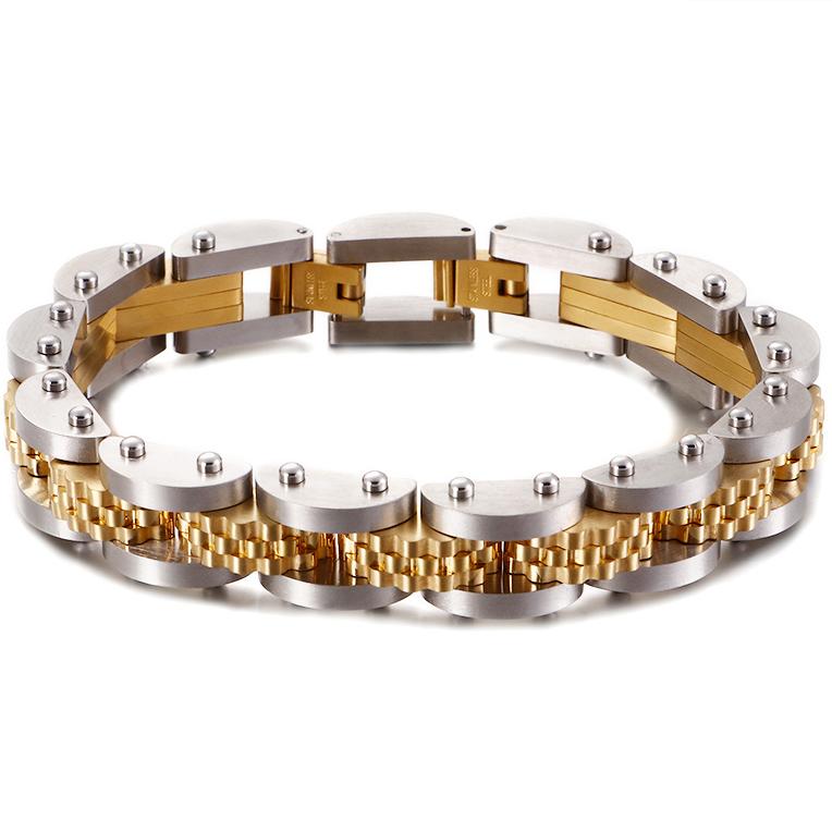 Solid Black Stainless Steel Man Bracelet 11MM Watch Strap Men's Bracelets Metal Bangles For Men Armband Hand Jewelry Accessories