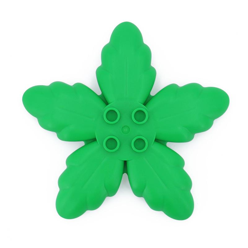 4 шт. Большой строительный блок Серия лесных растений Цветок Трава Дерево Наружное украшение Уличные аксессуары Совместимые сцены Игрушка для ребенка