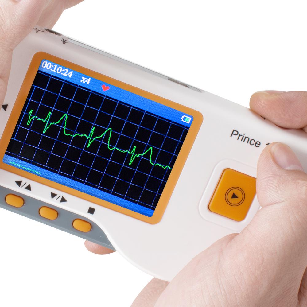 Prince 180B Handheld ECG EKG Portable Monitor Electrocardiogram LCD