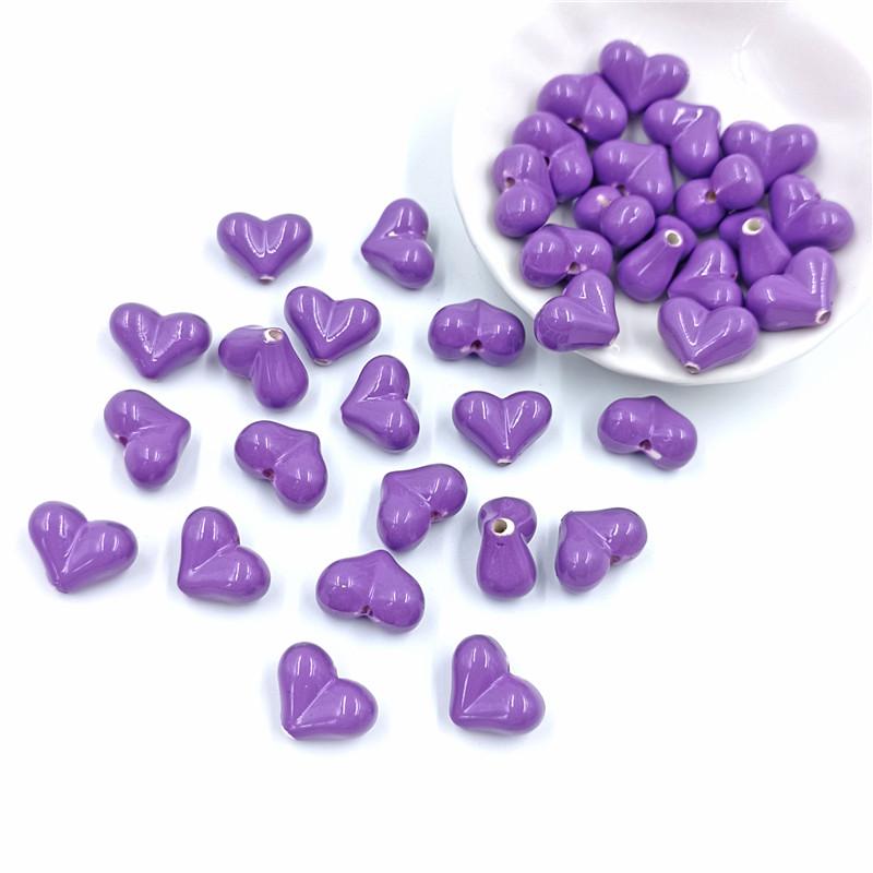 Findings 10Pcs 12*16mm DIY Jewelry Making Solid Color Collar Bracelet Cubots Wholesale Heart Loose Buons