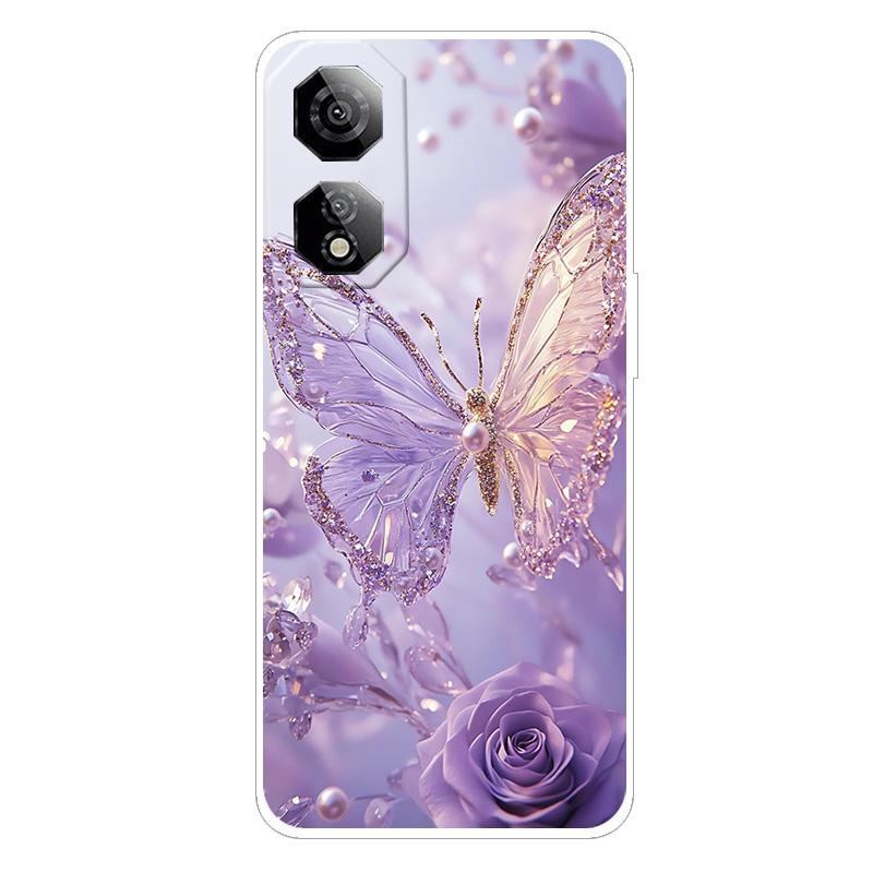 Чехол для Nubia Neo 2 5G Мраморная Бабочка Прозрачный Корпус Телефона Для ZTE Nubia Neo2 5G 6.72" Мягкая Ударопрочная Задняя Крышка Funda