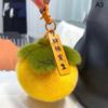 Real Rabbit Hair Mini Cute Lucky Persimmon Keychains Women Plush Rex Rabbit Fur Car Key Chain Bag Decoration Pendant Gift