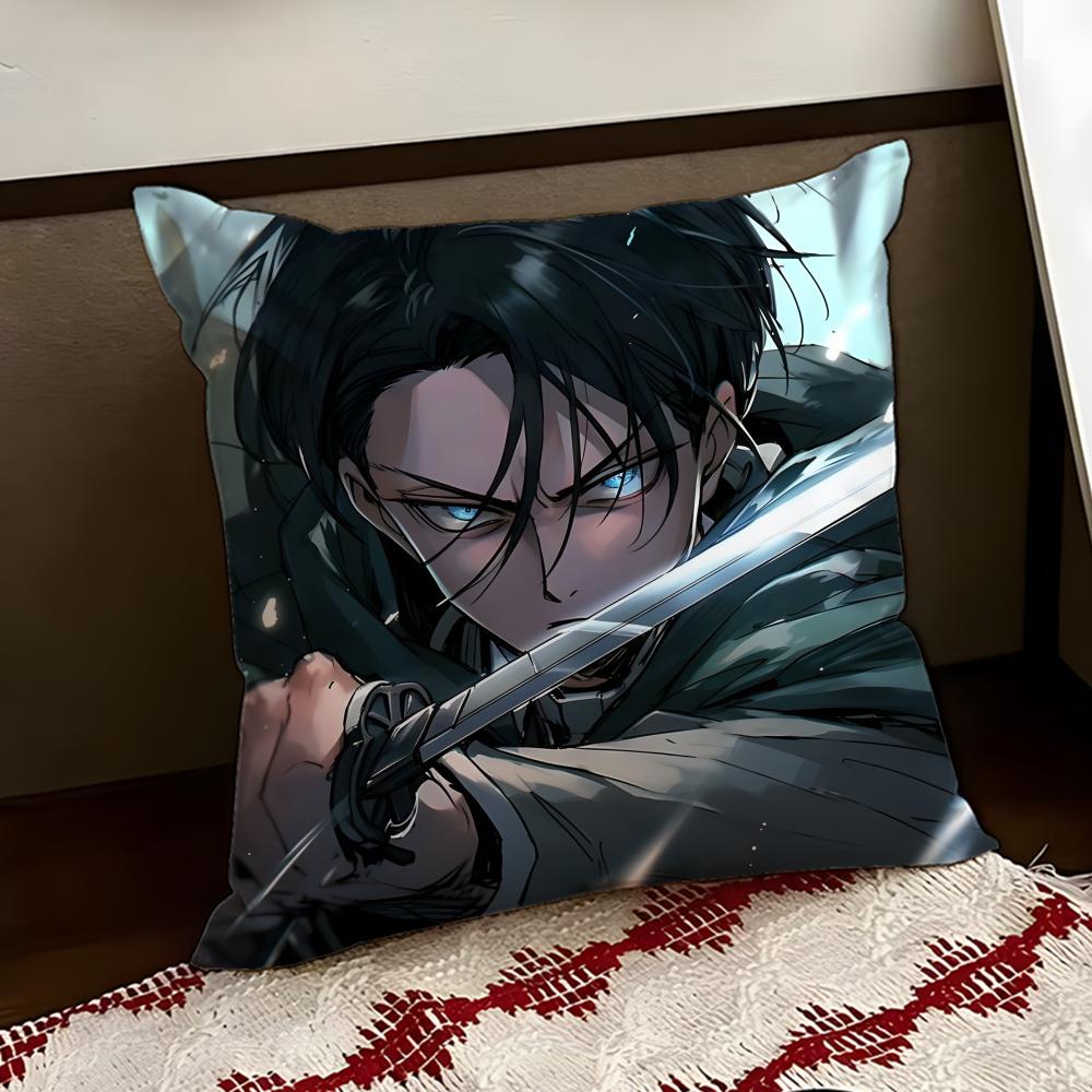 LLevi Anime AAckerman Cushion Cover Reversible Soft Durable Pillow Cover Home Car MultiScene Use for Daily Comfort