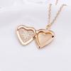 Новые милые женские и женские полые фотобоксы кулон ожерелья цветок 1 шт в форме сердца