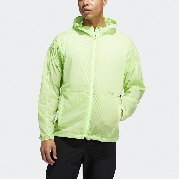 adidas Спортивная мужская куртка с капюшоном Верхняя одежда сигнально-зеленый FT2780