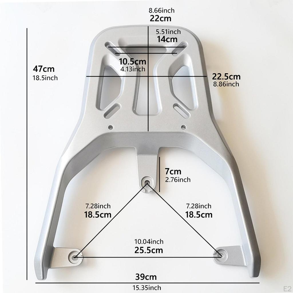 Рама багажника для заднего багажника мотоцикла Простая установка Защита от дождя Замена аксессуаров Железная полка