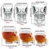 Halloween Household Skull Head Glass Teacup  Transparent Crystal Coffee Juice Mug Drinking Bar Club Whiskey Wine Beer Cup
