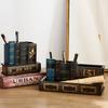 Винтажная европейская деревянная подставка для ручек - Креативный органайзер для стола и декоративная коробка для хранения Организация и хранение для дома и офиса