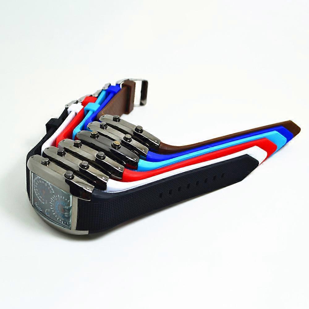 LED Electronic Aviation Watch with Unique Fan-shaped Dial