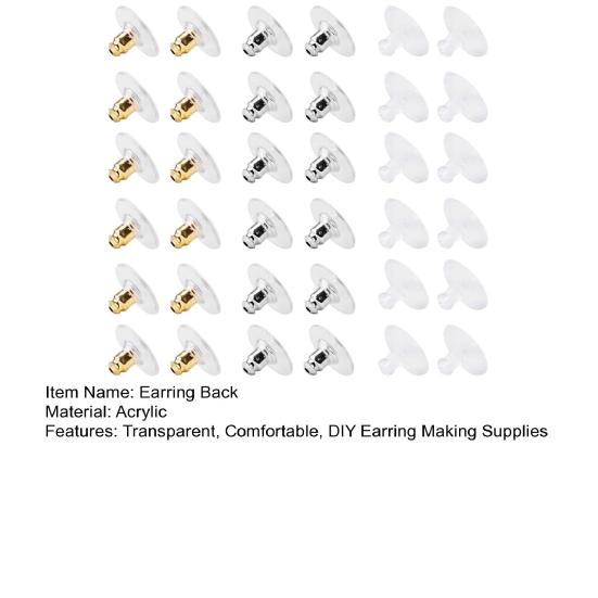 120 шт. фиксаторов для сережек с подушечкой, гипоаллергенные фиксаторы для сережек, акриловые серьги