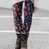Women's Christmas Print Slim Fit Elastic Yoga Casual Pants