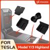Для Tesla Model 3 Highland 2025 Model Y 2021-2025 Центральный подлокотник Скрытый ящик для хранения Подстаканник Консоль Органайзер Ящик Аксессуары