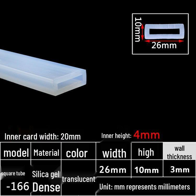 High-Temperature Resistant Silicone Square Tubing: Durable, Customizable, Aging-Resistant Rubber Sheath and Hollow Sealing Strip.
