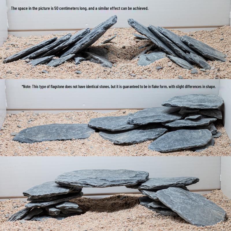 Натуральный сланец, речной камень: Ландшафтный дизайн аквариума и платформа для купания черепах