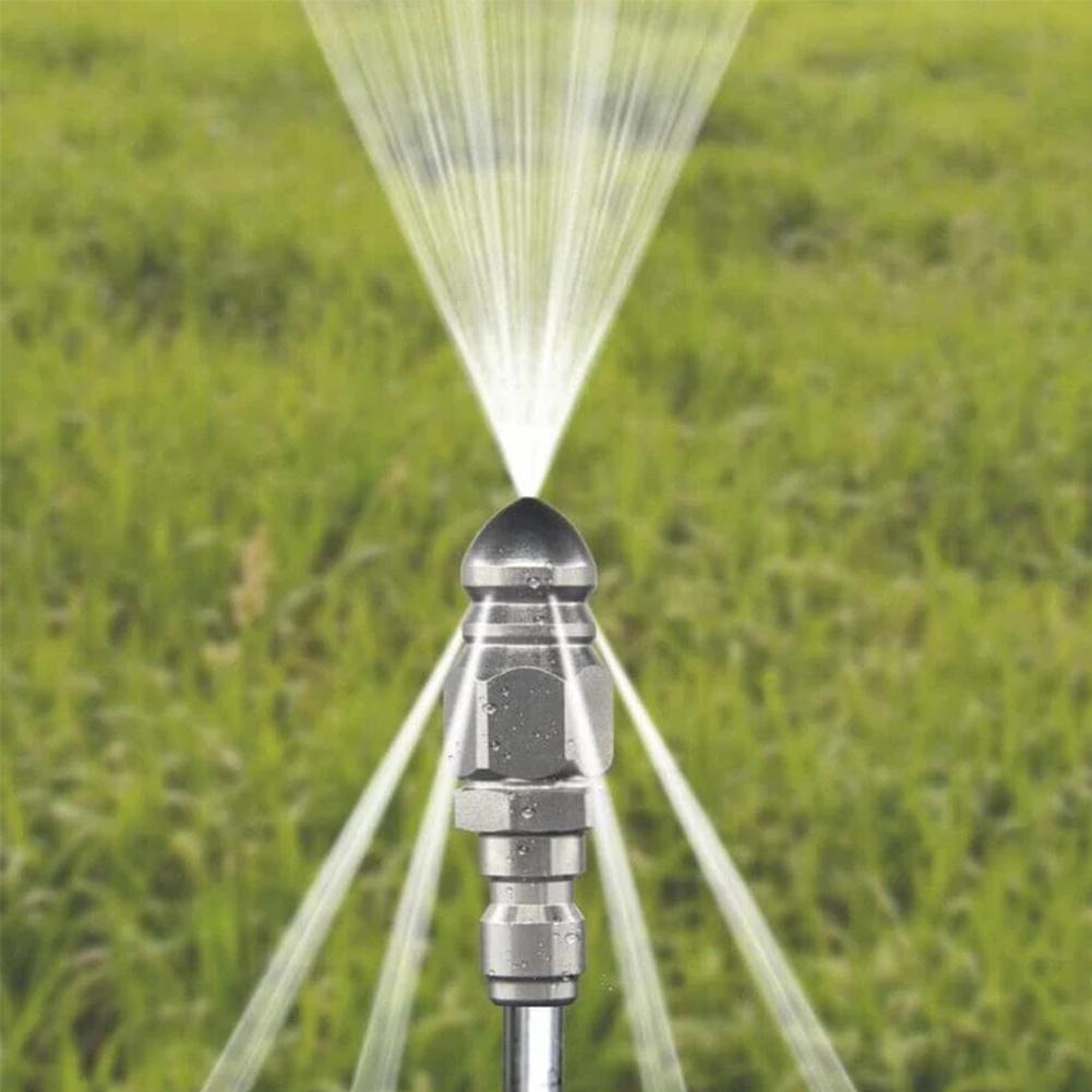 Насадка для прочистки канализации, насадка для прочистки дренажа под давлением, многофункциональная из нержавеющей стали 5000 фунтов на кв. дюйм для прочистки канализации под давлением