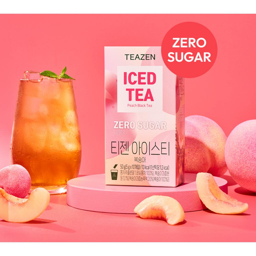 Teazen Ледяной чай без сахара Персик Черный чай