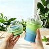 Silicone Foldable Ice Ball Cup Food Grade Collapsible Silicone Cup Portable Travel Tumbler  Office