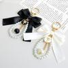 Pearl Chain Bow Key Chain Big Bow Car Key Holder Fashion Car Keychain