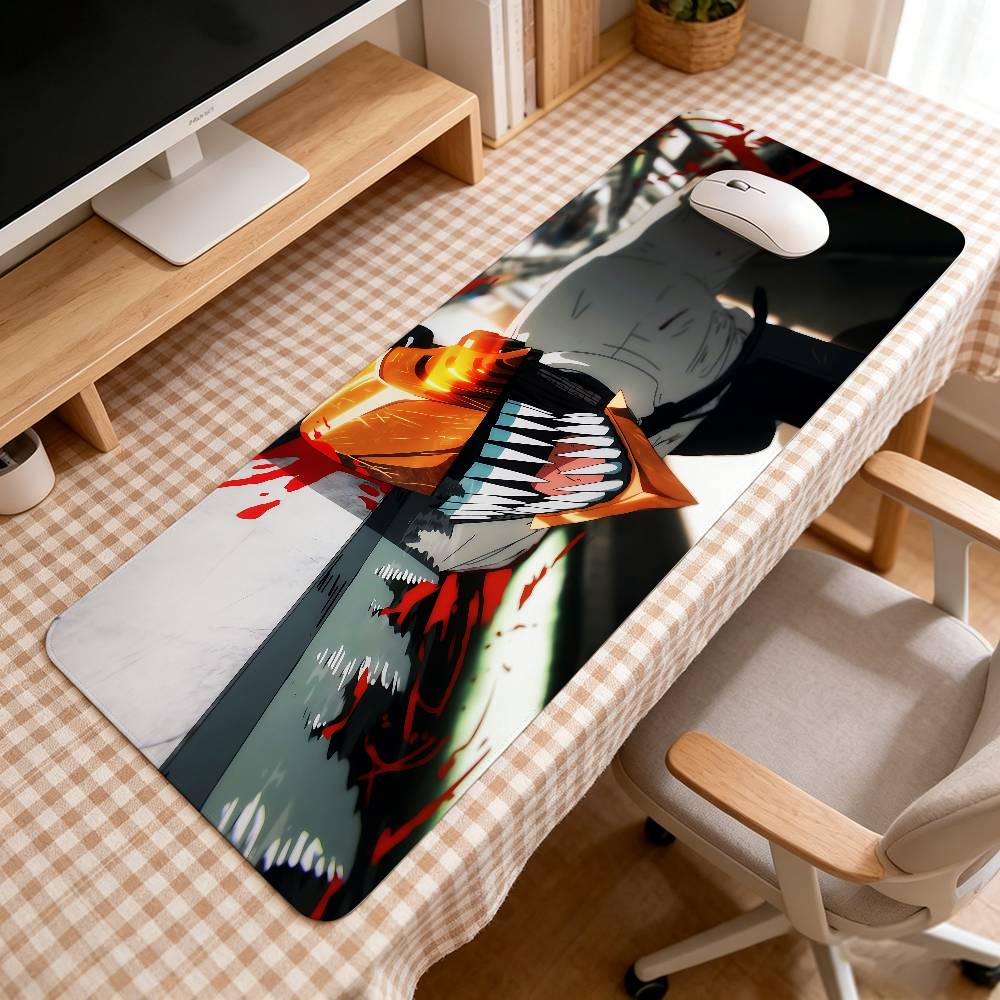 Anime C-Chainsaw Mans Mouse Pad Computer Mat Deskpad Laptop Keyboard Mat Office Large Landscape Mousepad