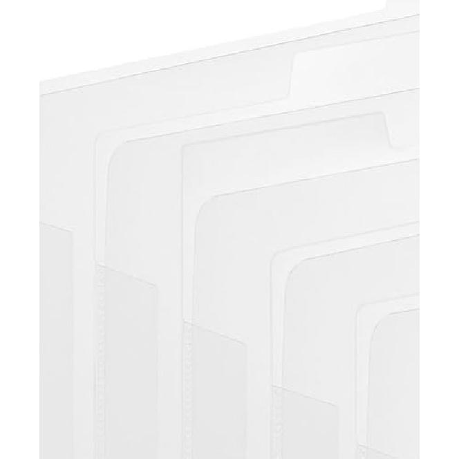Staples 576460 Translucent Poly File Folders Clear 6/Pack