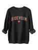 European Independent Casual Women's Bookworm Plush Sweatshirt