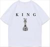 Унисекс Футболка Король Шахматы Графические Футболки Дизайнерские Печатные Футболки для Унисекс Городская Футболка с Буквами Streetwear Винтажные Топы Больших Размеров