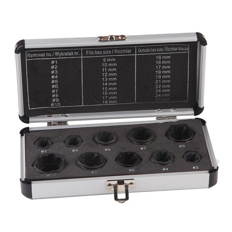 Новый 10 шт./компл. экстрактор болтов и гаек, полный набор средств для удаления повреждений, ржавый торцевой ключ, инструмент для автомобиля