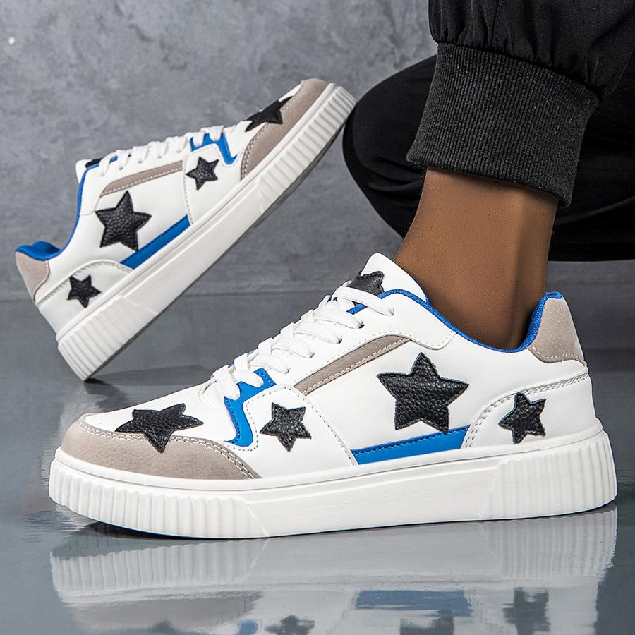 Модные мужские кроссовки с круглым носком, плоская обувь для скейтбординга, подростковая легкая удобная спортивная обувь, повседневная нескользящая обувь на шнуровке