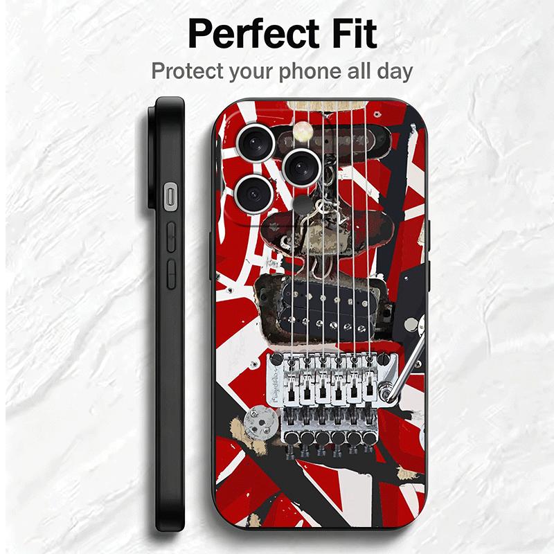 Мягкий чехол для телефона с графикой Эдди Ван Халена для iPhone 16 16E 17 Air 15 Pro Max 14 Plus 13 Mini 11 12 7 Черная задняя крышка