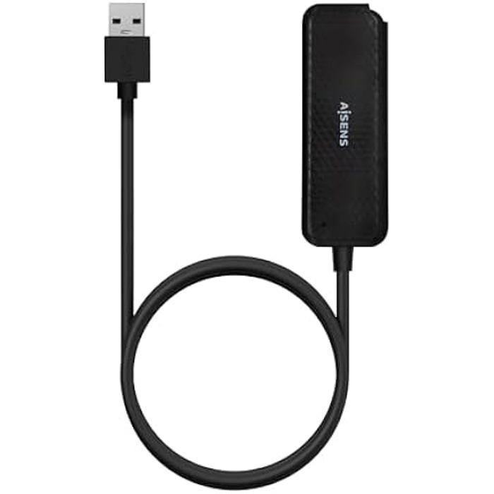 AISENS - A106-0714 - Концентратор USB 3.0, Type A/M-4XType A/H, Черный, 60 см