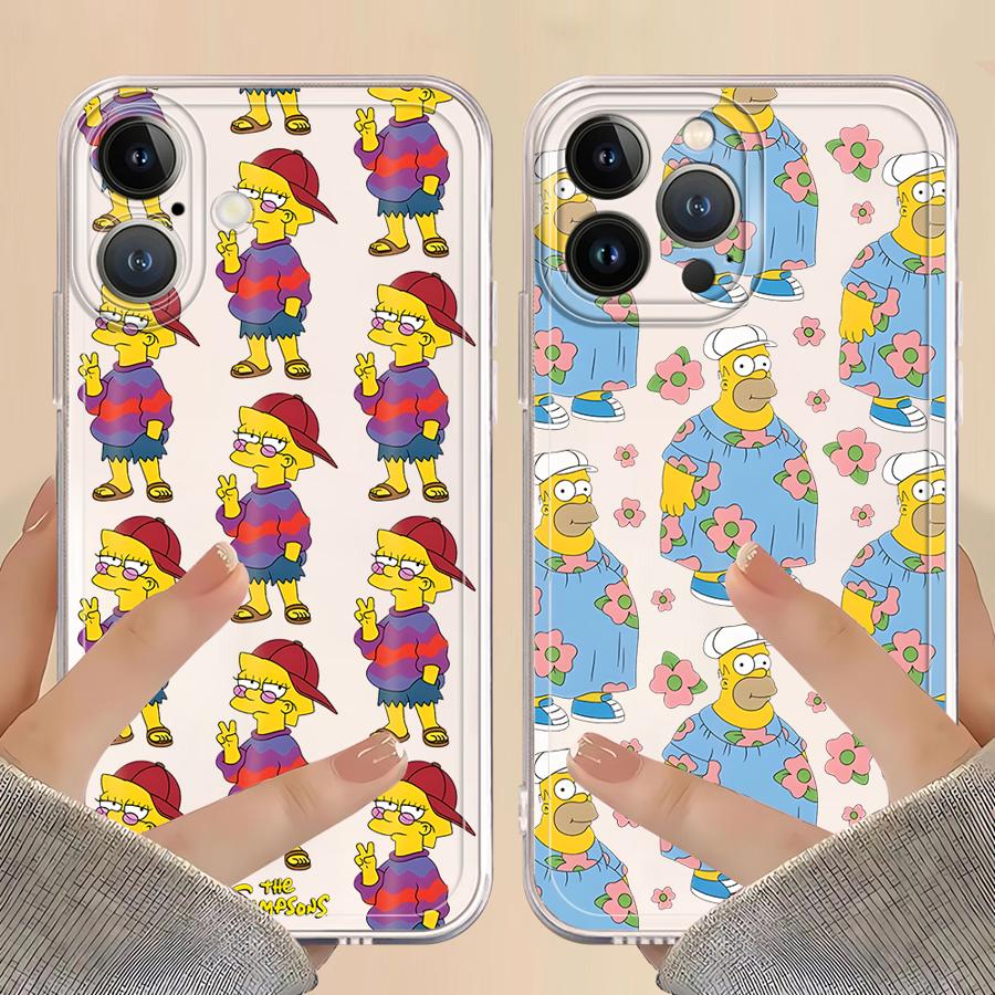 Чехол The S-simpsons для iPhone 17 Pro Max 11 15 XS Max Air 7 8 16 XR 13 Pro 14 Plus 12 Mini Мягкий чехол для телефона