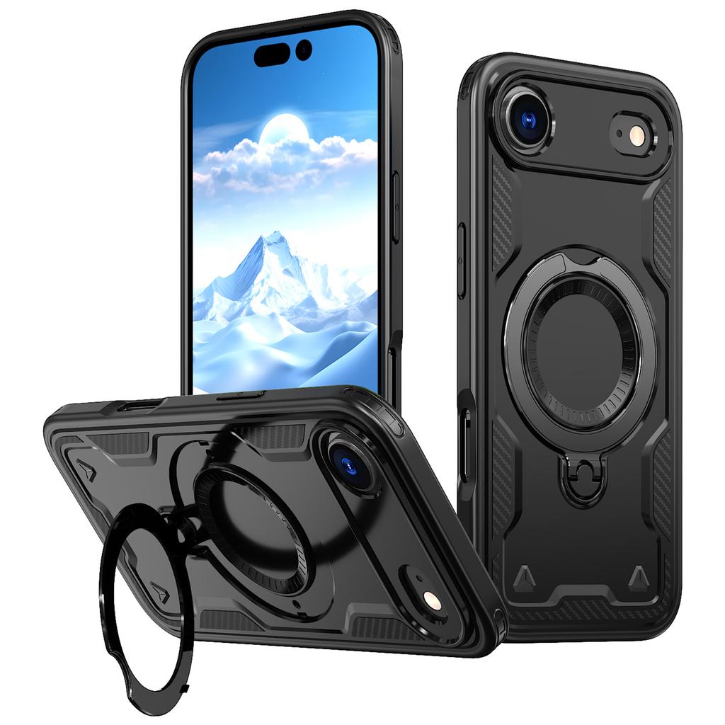 For iPhone Air Case Compatible with MagSafe Military Protection PC+TPU Kickstand Phone Cover