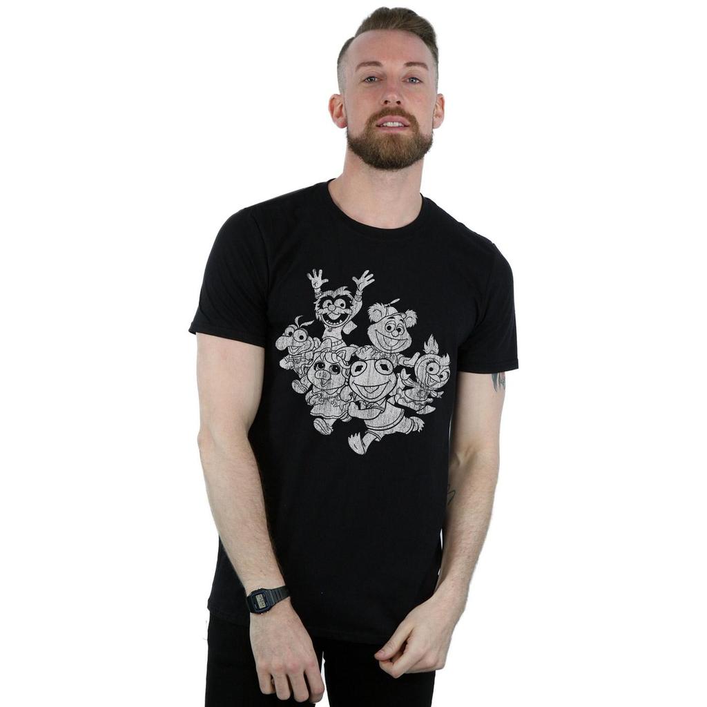 Disney Mens The Muppets Muppet Babies Mono Group T-Shirt