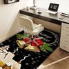 Christmas Bells with Red Bow and Snowy House Greeting CardOffice Mat Home Decor Office Desk Chair Carpet for office ph7