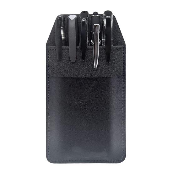 Сумка для ручек, нежная текстура, сплошной цвет, карманный протектор из искусственной кожи, органайзер для карандашей, сумка для лаборатории