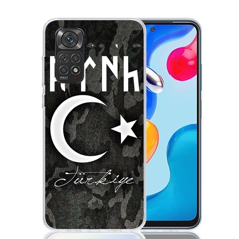 Турция Турецкий флаг Чехол для телефона для Xiaomi Redmi Note 15 14 13 12S 12 Pro Plus 11S 11E 11 11T 10S 10 Art Мягкий чехол с рисунком Redmi