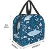 Insulated Lunch Bag for Work School Picnic Blue Cute Shark Cooler Lunch Box Containers for Adults Thermal Tote Portable Reusable