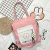 Canvas Bag Girls Single Shoulder Crossbody Bag Multifunctional Shoulder Bag Large Capacity Cartoon Handbag Wholesale