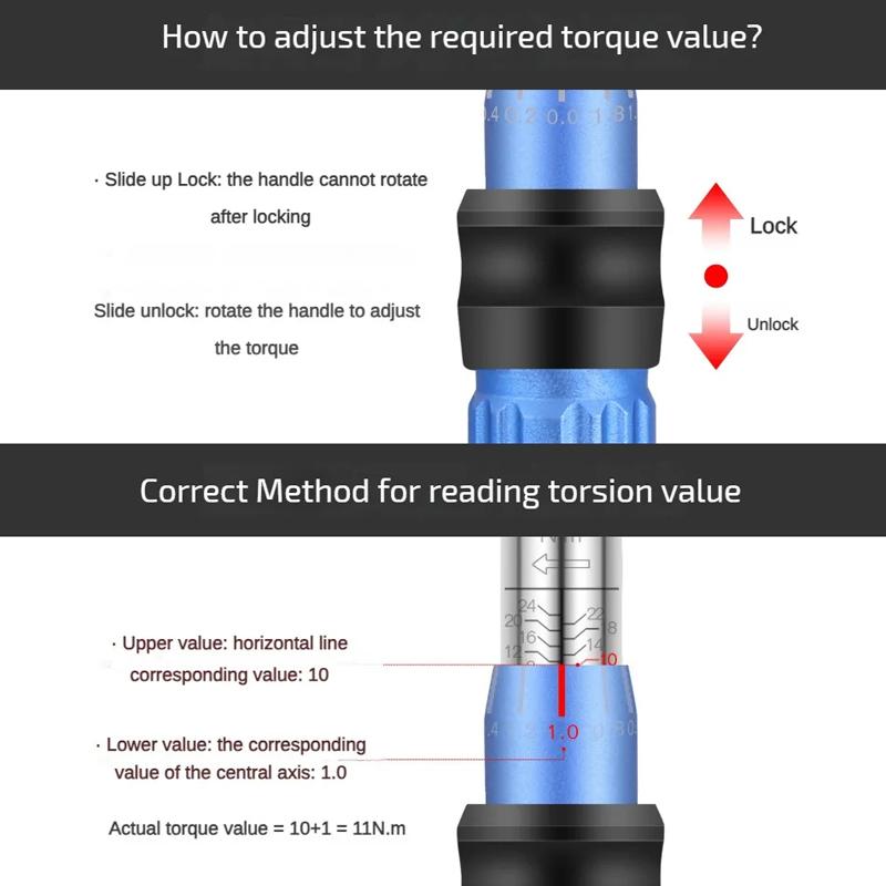 21PCS Torque Wrench Allen Wrench Tool 2-24Nm Adjustable Ratchet 1/4'' Socket Wrench Set for Bicycle Repair Kit