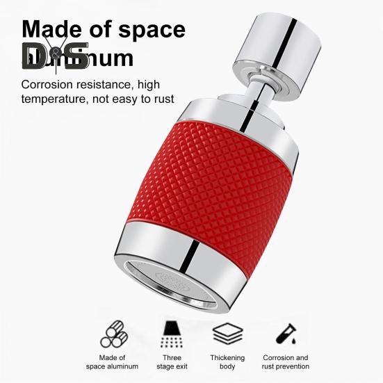 Удлинитель для смесителя с поворотом на 360 градусов и регулируемыми режимами потока воды, аэратор для кухонного смесителя с защитой от брызг