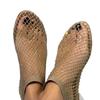 Women's Shoes 2024 New Luxury Diamond Round Head Ladies Shoes On Offer Women's Sandals With Elastic Fishnet Socks Slippers