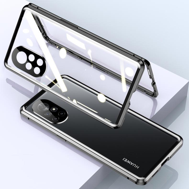 360 Двусторонняя магнитная стеклянная чехол-книжка для Huawei Nova 6 SE 7i 7 Pro 8 9 SE Чехол Nova 11 9 10 12 Pro С защитой объектива камеры